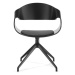 SITIA - Otočná stolička CHANTAL s lakovanou škrupinou a kovovým podstavcom