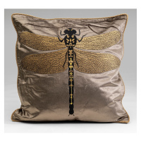 Dragonfly I dekoračný vankúš hnedý