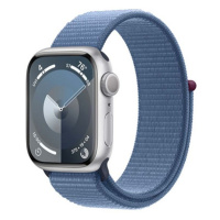 APPLE WATCH SERIES 9 GPS 41MM SILVER ALUMINIUM CASE WITH WINTER BLUE SPORT LOOP, MR923QC/A