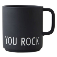 Čierny porcelánový hrnček 250 ml You Rock – Design Letters