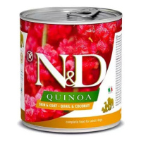 Farmina N&D dog QUINOA quail & coconut konzerva 285g