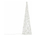 Nexos 194 Vianočná dekorácia - Akrylový kužeľ - 60 cm, studeno biely na batérie