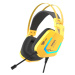 Slúchadlá Gaming headphones Dareu EH732 USB RGB, yellow (6950589911782)
