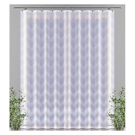 Hotová záclona alebo balkónový komplet, EPONA, biela 150 x 250 cm dvere FORBYT