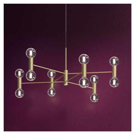 Modo Luce Chandelier závesná lampa 13p 107cm zlatá