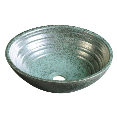 ATTILA keramické umývadlo, priemer 42,5 cm, zelená meď DK006 Sapho