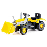 Dolu Veľký šliapací traktor s rýpadlom žltý
