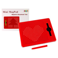 mamido  Magnetická tabuľa s guličkami, červený magnetický tablet
