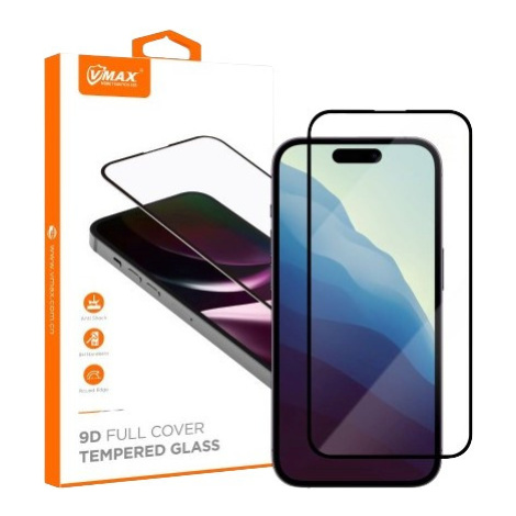 Vmax tempered glass 9D Full Cover Apple iPhone 16 Plus black