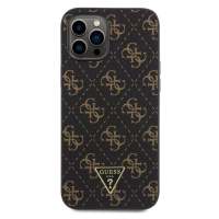 Guess PU Leather 4G Triangle Metal Logo Apple iPhone 12 Pro Max GUHCP12LPG4GPK Black