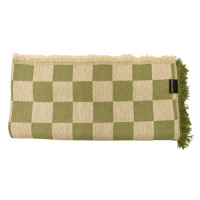 Zeleno-béžový pléd na dvojlôžko 240x240 cm Green Checkerboard - Really Nice Things
