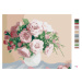 Maľovanie podľa čísel - RUŽA NA RUŽOVOM POZADIÍ Rámovanie: vypnuté plátno na rám, Rozmer: 40x50 
