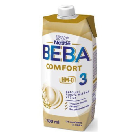 BEBA COMFORT 3 HM-O, Tekutá batoľacia mliečna výživa 12+, tetra pack, 500 ml