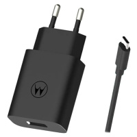 Motorola TurboPower Nabíjačka USB 20W + kábel USB-C, Čierna