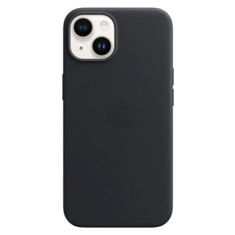 Kožené puzdro Apple na Apple iPhone 14 MPP43ZM/A Leather Case with MagSafe Midnight