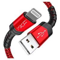 Kábel USB A na Lightning, 20 W, 2 A, 1,2 m, červená