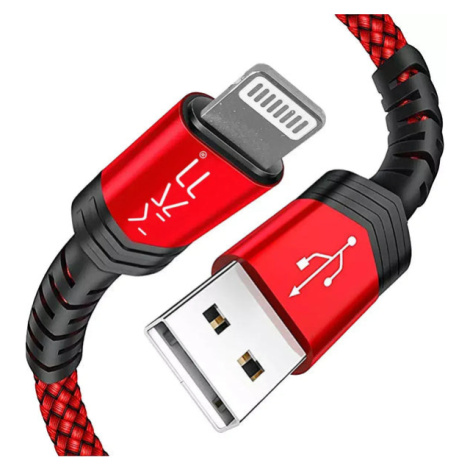 Kábel USB A na Lightning, 20 W, 2 A, 1,2 m, červená MK Floria