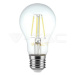 Žiarovka LED 6W, E27 - A60, 2700K 600lm, 300°, Ra 80, vlákno, VT-1887 (V-TAC)