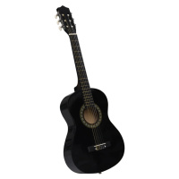 vidaXL Klasická gitara pre začiatočníkov a deti čierna 1/2 34