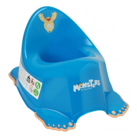 Hrajúci detský nočník protišmykový MONSTERS modrý TEGA