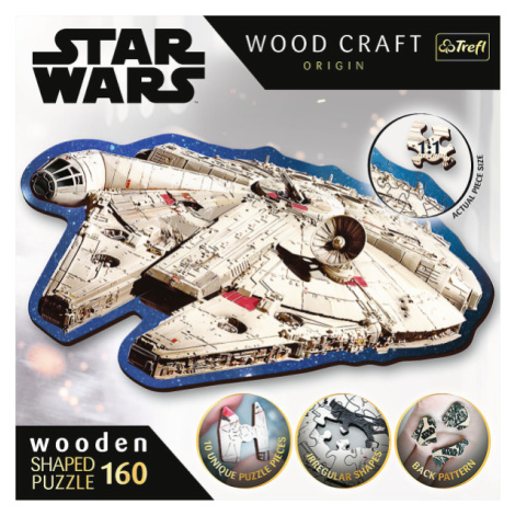 Trefl Drevené puzzle 160 dielikov - Millennium Falcon