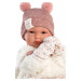 Llorens 63576 NEW BORN DIEVČATKO- realistická bábika bábätko s celovinylovým telom- 35 c
