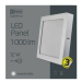 Mini LED panel 170x170, štvorcový prisadený strieb., 12W, 4500K (EMOS)