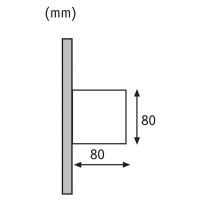 Vonkajšie nástenné svietidlo Paulmann Cybo LED, 2 700 K, 8 x 8 cm, biele