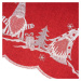 Forbyt Vianočný obrus Škriatkovia červená, 40 x 140 cm