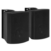 vidaXL Nástenné stereo reproduktory 2ks čierne interiér+exteriér 100 W