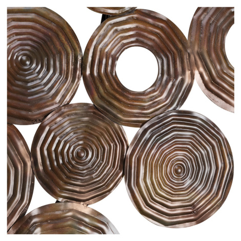 Nástenné svietidlo art deco medené 138 cm - kruhy QAZQA