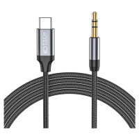 Kábel TECH-PROTECT ULTRABOOST TYPE-C TO AUX MINI JACK 3.5MM CABLE 100CM BLACK (9490713929070)