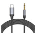 Kábel TECH-PROTECT ULTRABOOST TYPE-C TO AUX MINI JACK 3.5MM CABLE 100CM BLACK (9490713929070)