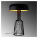 Čierna stolová lampa s kovovým tienidlom (výška  57 cm) Fellini – Opviq lights