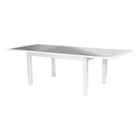DEOKORK Hliníkový stôl VERMONT 160/254 cm (biela)