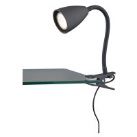 Matne čierna stolová lampa s klipom (výška  20 cm) Wanda – Trio