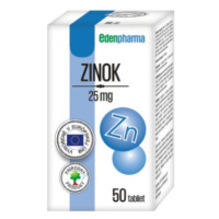 EDENPHARMA Zinok 25 mg 50 tabliet