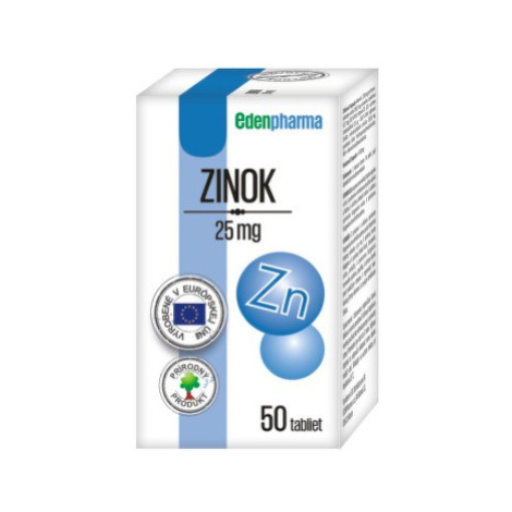 EDENPHARMA Zinok 25 mg 50 tabliet