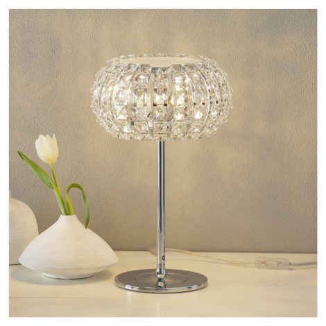 Stolná lampa DIAMOND s krištáľmi 24 cm