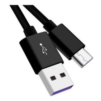 PremiumCord Kábel USB-C/M - USB 2.0 A/M, Super fast charging 5A, čierny, 2m