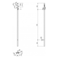 SAPHO - PASADOR elektrický sušiak uterákov, guľatý, 150x1500 30 W, čierny mat ER175BV