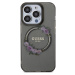 Guess Flowers Ring Glossy MagSafe Kryt pre iPhone 15 Pro, Čierny