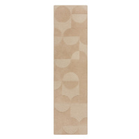 Béžový vlnený koberec behúň 60x230 cm Gigi – Flair Rugs