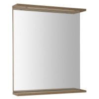 Aqualine Aqualine, KORIN STRIP zrkadlo s LED osvetlením 60x70x12cm, dub platin, KO990S