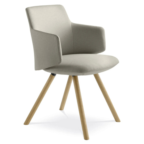 LD SEATING - Dizajnová stolička MELODY MEETING 360-D s drevenou podnožou