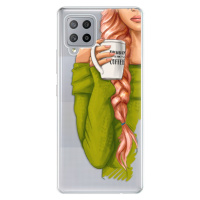 Odolné silikónové puzdro iSaprio - My Coffe and Redhead Girl - Samsung Galaxy A42