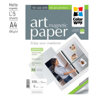 COLORWAY FOTOPAPIER CW ART MATNY MAGNETICKY 650G/M2,5KS,A4 (PMA650005MA4)