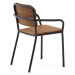 Čierno-hnedá dreveno-kovová záhradná stolička Algueret – Kave Home