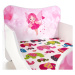 Sconto Detská posteľ s matracom HOPPY ružová/biela, 70x140 cm