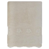 Soft Cotton Uterák Stella s čipkou 50 × 100 cm, krémová